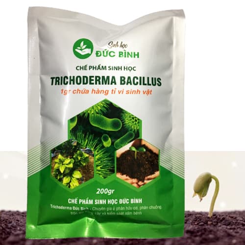 Chế phẩm Trichoderma Bacillus Đức Bình có giá bán chỉ 20k/gói 200gr