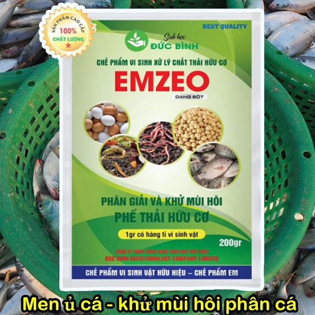 Men ủ cá EMZEO dạng bột ủ phân cá nhanh và khử mùi hôi hiệu quả